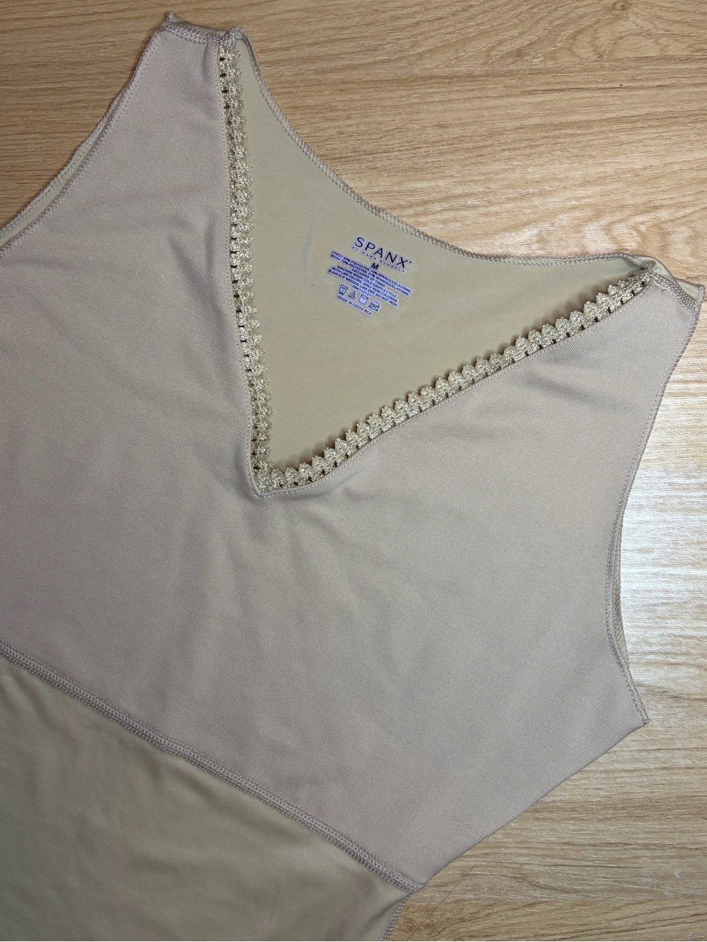 SPANX Beige Nude Lace-Trim Shaping Tank size Medium
